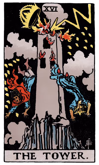 The Tower - Tarot Card