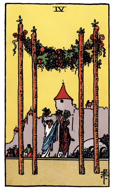 Four of Wands - Tarot Card