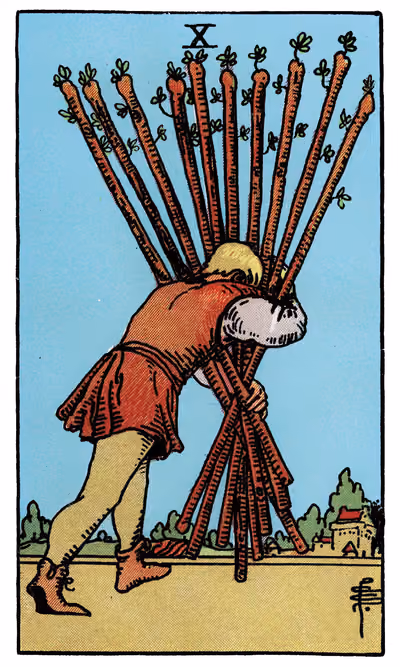 Ten of Wands - Tarot Card