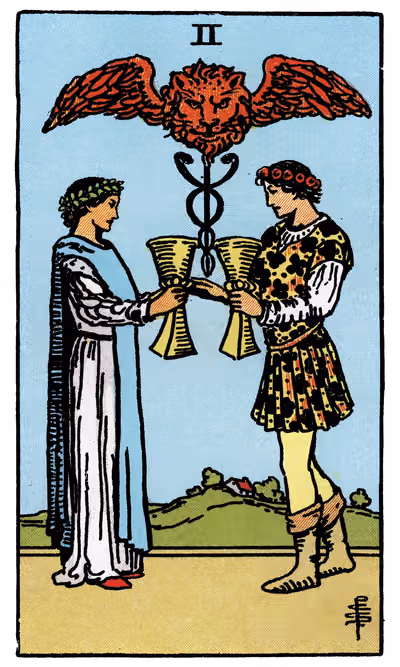 Two of Cups - Tarot Card