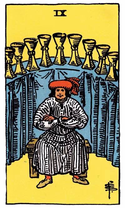 Nine of Cups - Tarot Card