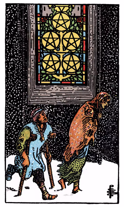 Five of Pentacles - Tarot Card