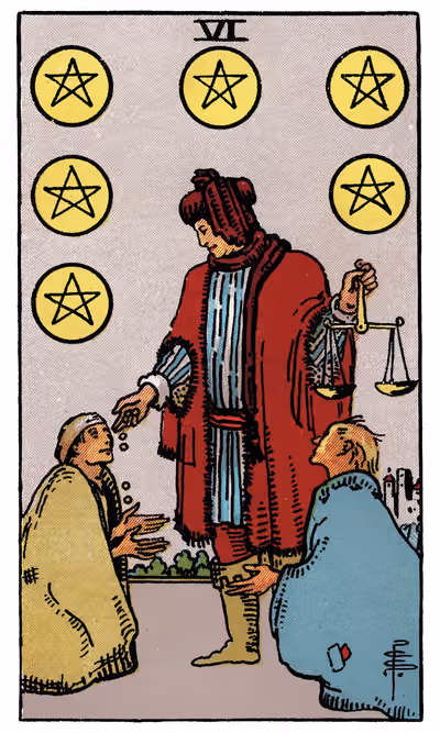 Six of Pentacles - Tarot Card