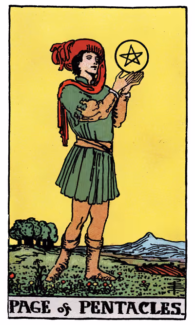 Page of Pentacles - Tarot Card