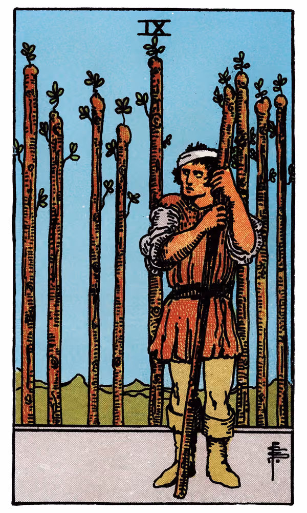 Nine of Wands - Tarot Card