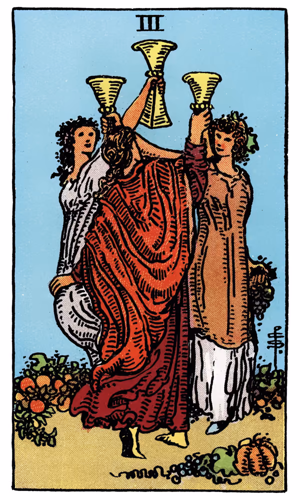 Three of Cups - Tarot Card