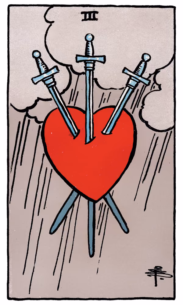 Three of Swords - Tarot Card