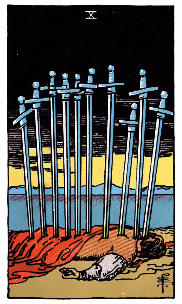 Ten of Swords - Tarot Card